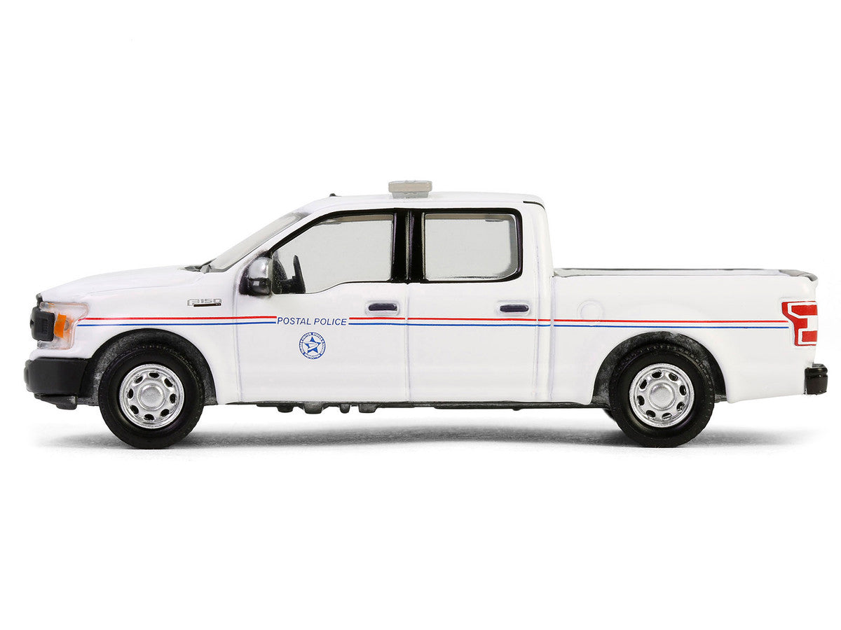 2020 Ford F-150 XL Pickup Truck "United States Postal Service (USPS) Postal Police" White with Red and Blue Stripes "Hobby Exclusive" Series 1/64 Diecast Model Car by Greenlight-1