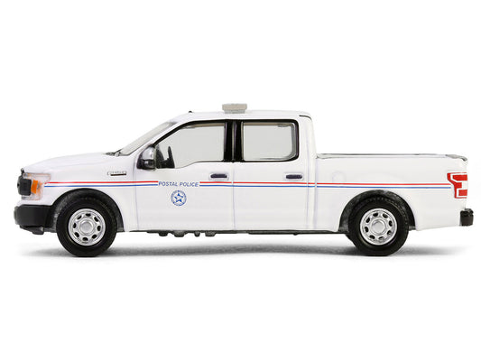2020 Ford F-150 XL Pickup Truck "United States Postal Service (USPS) Postal Police" White with Red and Blue Stripes "Hobby Exclusive" Series 1/64 Diecast Model Car by Greenlight-1