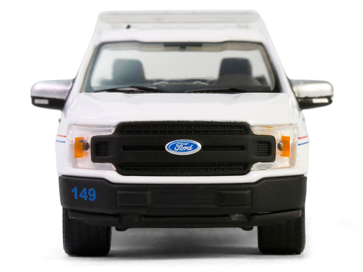 2020 Ford F-150 XL Pickup Truck "United States Postal Service (USPS) Postal Police" White with Red and Blue Stripes "Hobby Exclusive" Series 1/64 Diecast Model Car by Greenlight-0