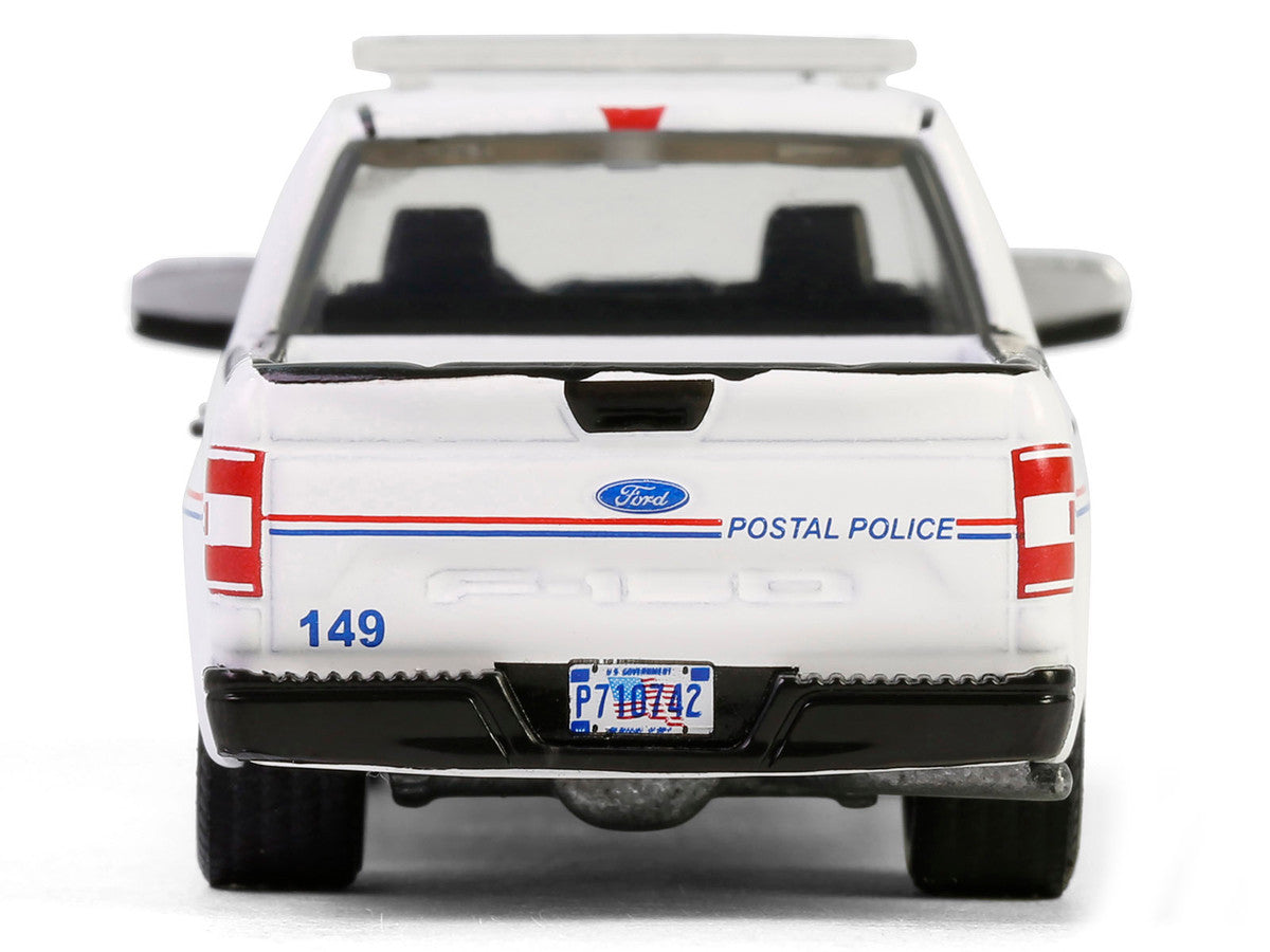 2020 Ford F-150 XL Pickup Truck "United States Postal Service (USPS) Postal Police" White with Red and Blue Stripes "Hobby Exclusive" Series 1/64 Diecast Model Car by Greenlight-2
