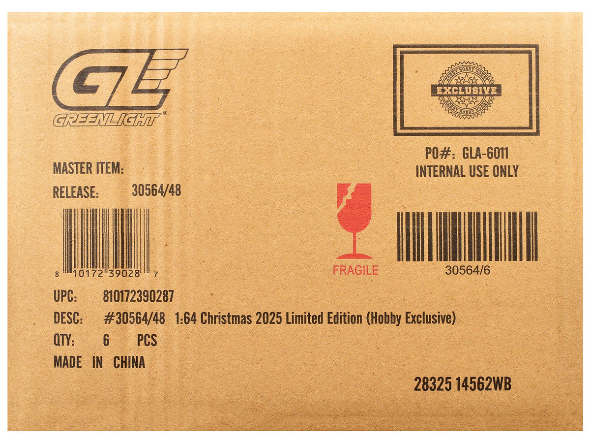 "Christmas 2025 Limited Edition" Set of 6 Cars 1/64 Diecast Model Cars by Greenlight-1