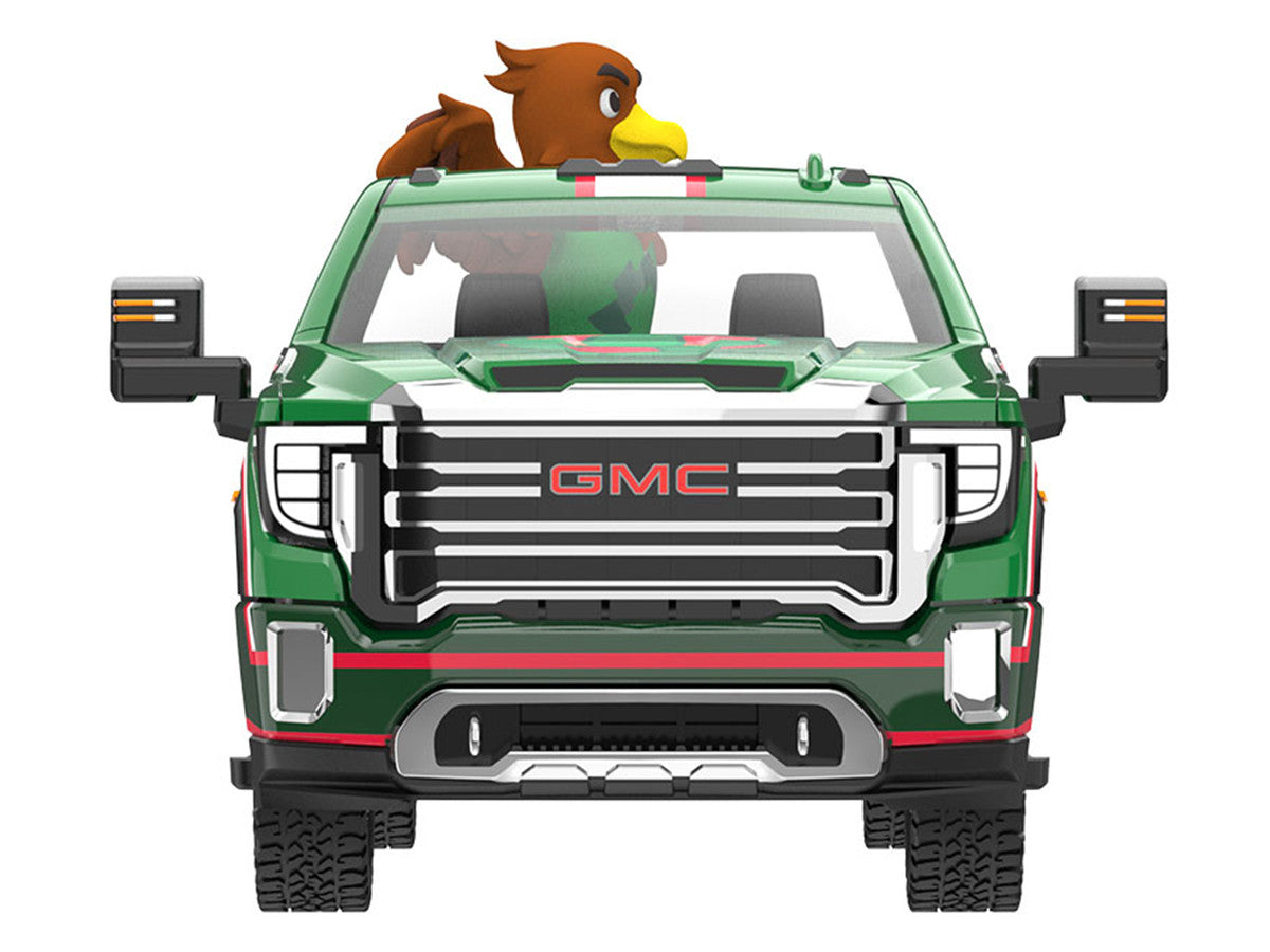 2022 GMC Sierra 3500 HD Pickup Truck Green with Mexican Soccer Graphics with Eagle Figure "International Soccer Celebration '26" Series 1/64 Diecast Model Car by Greenlight Greenlight