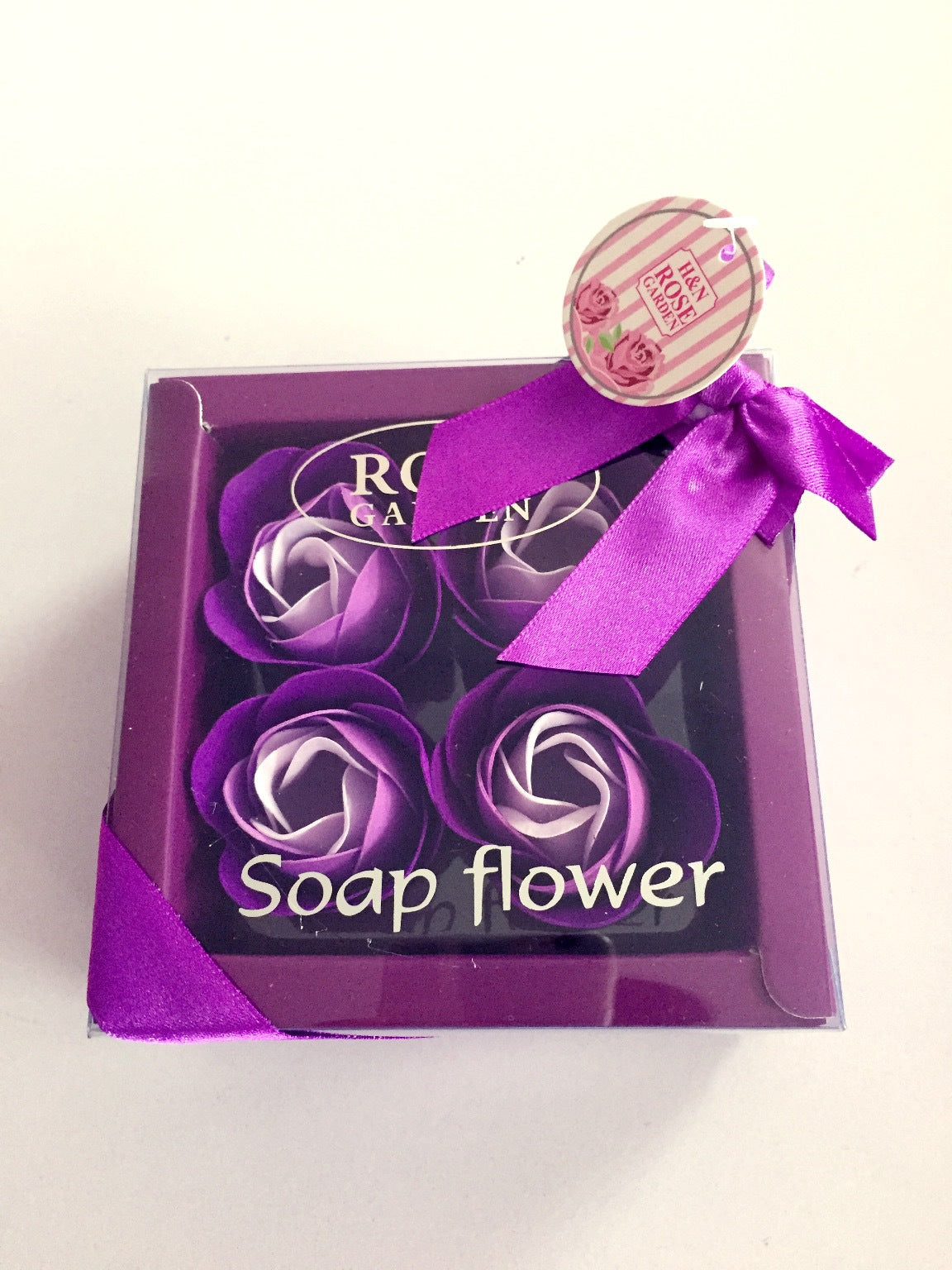 4 Rose Soap Flowers Gift Box For Valentine's Day CJD
