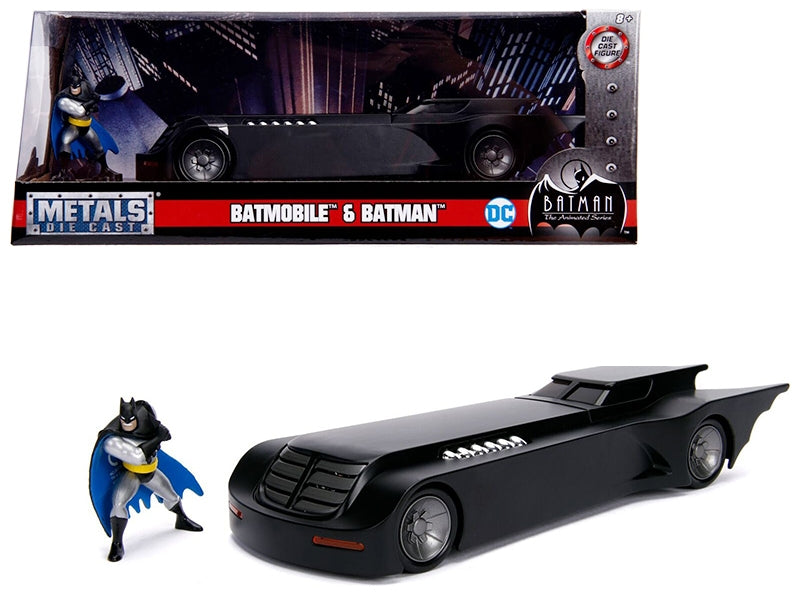 Batmobile with Batman Diecast Figure "Animated Series" DC Comics Series 1/24 Diecast Model Car by Jada W2B