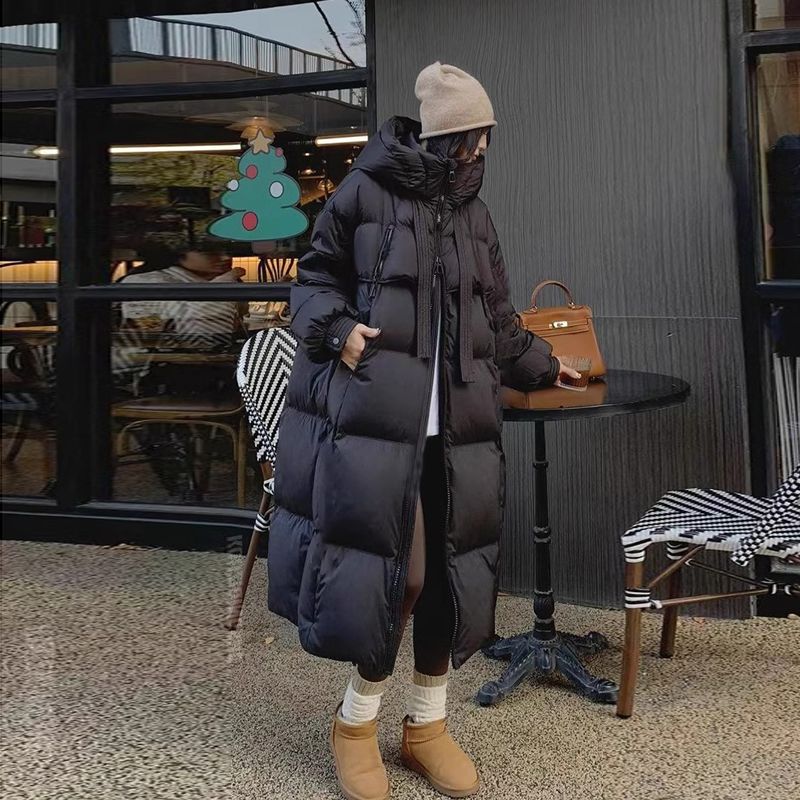 Padded Down Jacket Female Long Below The Knee Accent Plus