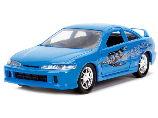 Mia's Acura Integra Light Blue with Graphics "Fast & Furious" Movie 1/32 Diecast Model Car by Jada Jada