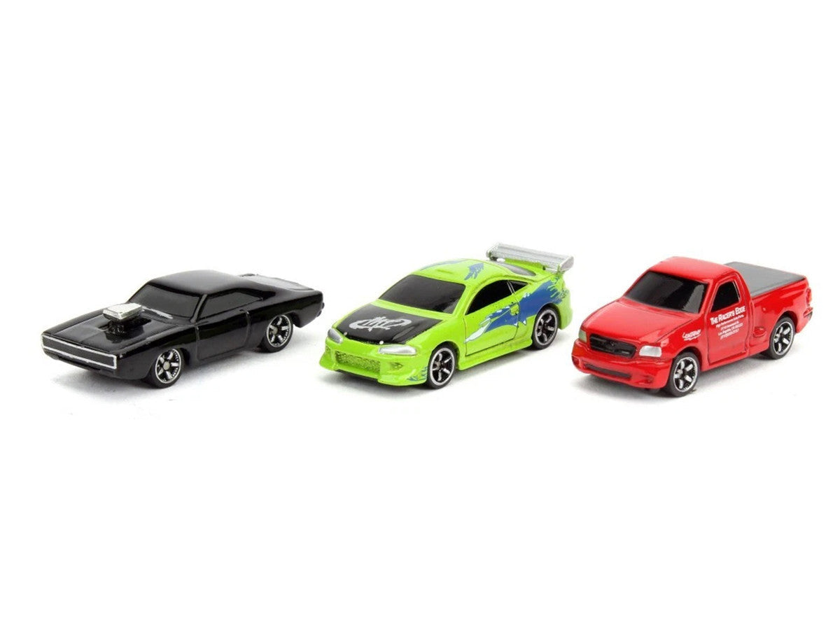 "Fast & Furious 25th Anniversary" 3 piece Set #1 "Nano Hollywood Rides" Diecast Model Cars by Jada Jada