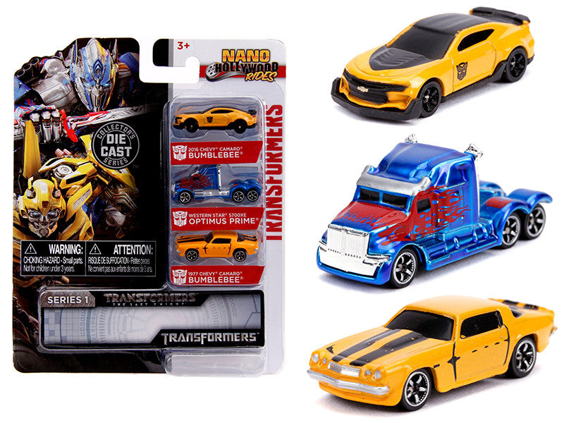 "Transformers" 3 piece Set "Nano Hollywood Rides" Series 1 Diecast Models by Jada Jada