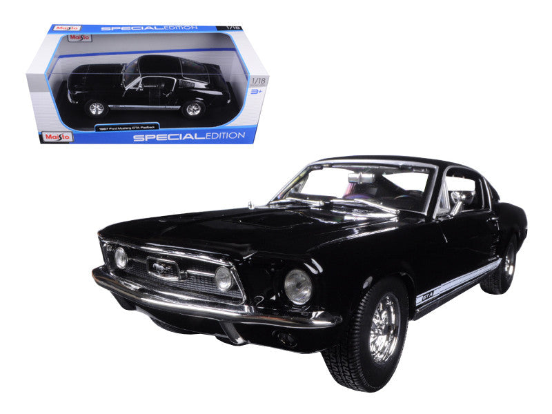 1967 Ford Mustang GTA Fastback Black "Special Edition" 1/18 Diecast Model Car by Maisto Maisto