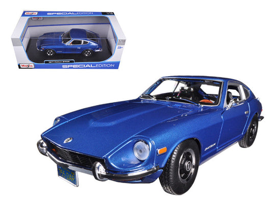 1971 Datsun 240z Blue Metallic 1/18 Diecast Model Car by Maisto Maisto
