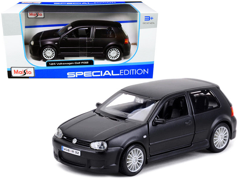 Volkswagen Golf R32 Matt Black "Special Edition" Series 1/24 Diecast Model Car by Maisto Maisto