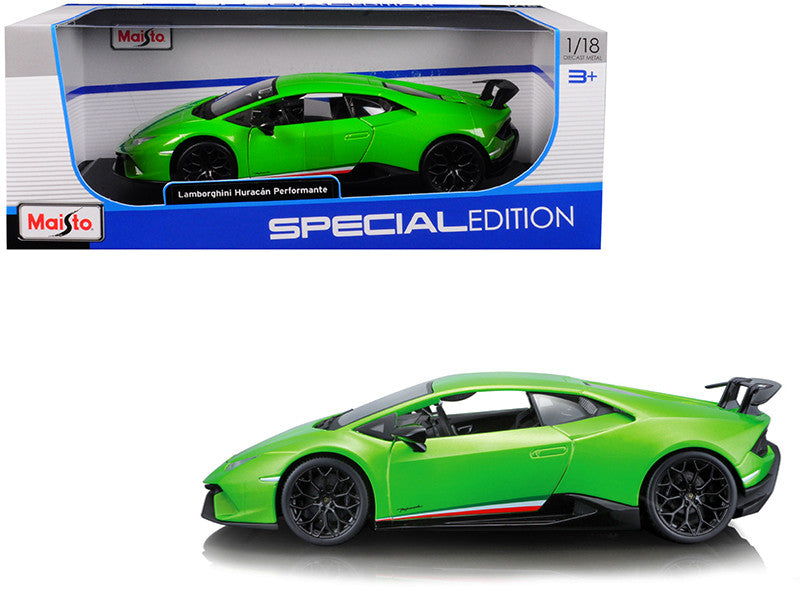 Lamborghini Huracan Performante Metallic Green 1/18 Diecast Model Car by Maisto Maisto