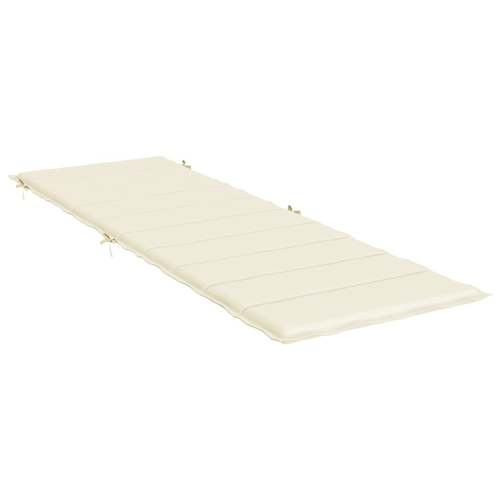 Sun Lounger Cushion Cream 73.2"x22.8"x1.6" Oxford Fabric W2B