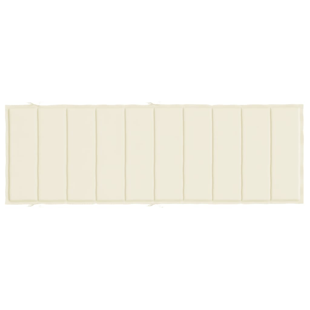 Sun Lounger Cushion Cream 73.2"x22.8"x1.6" Oxford Fabric W2B