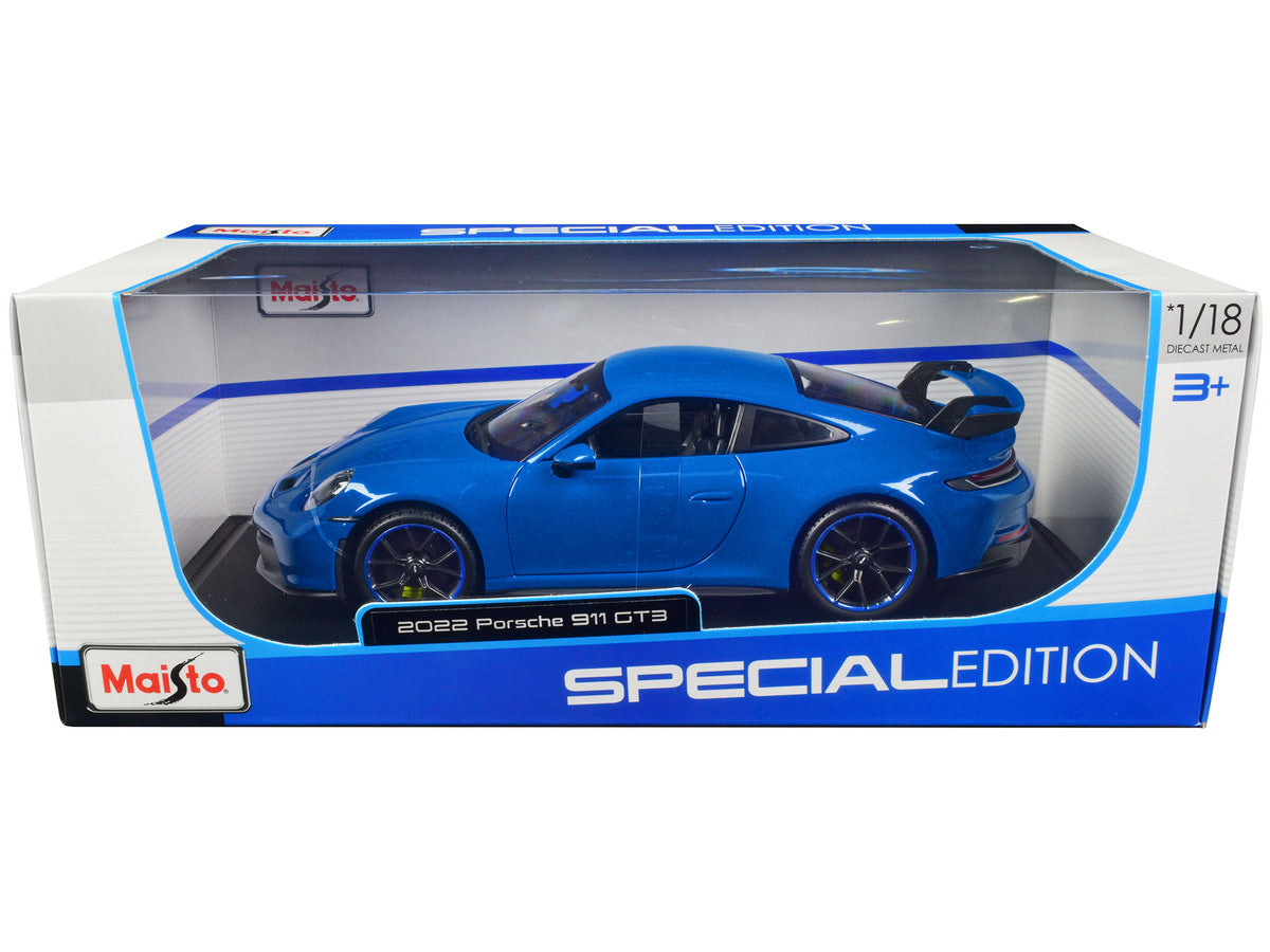 2022 Porsche 911 GT3 Blue "Special Edition" 1/18 Diecast Model Car by Maisto Maisto