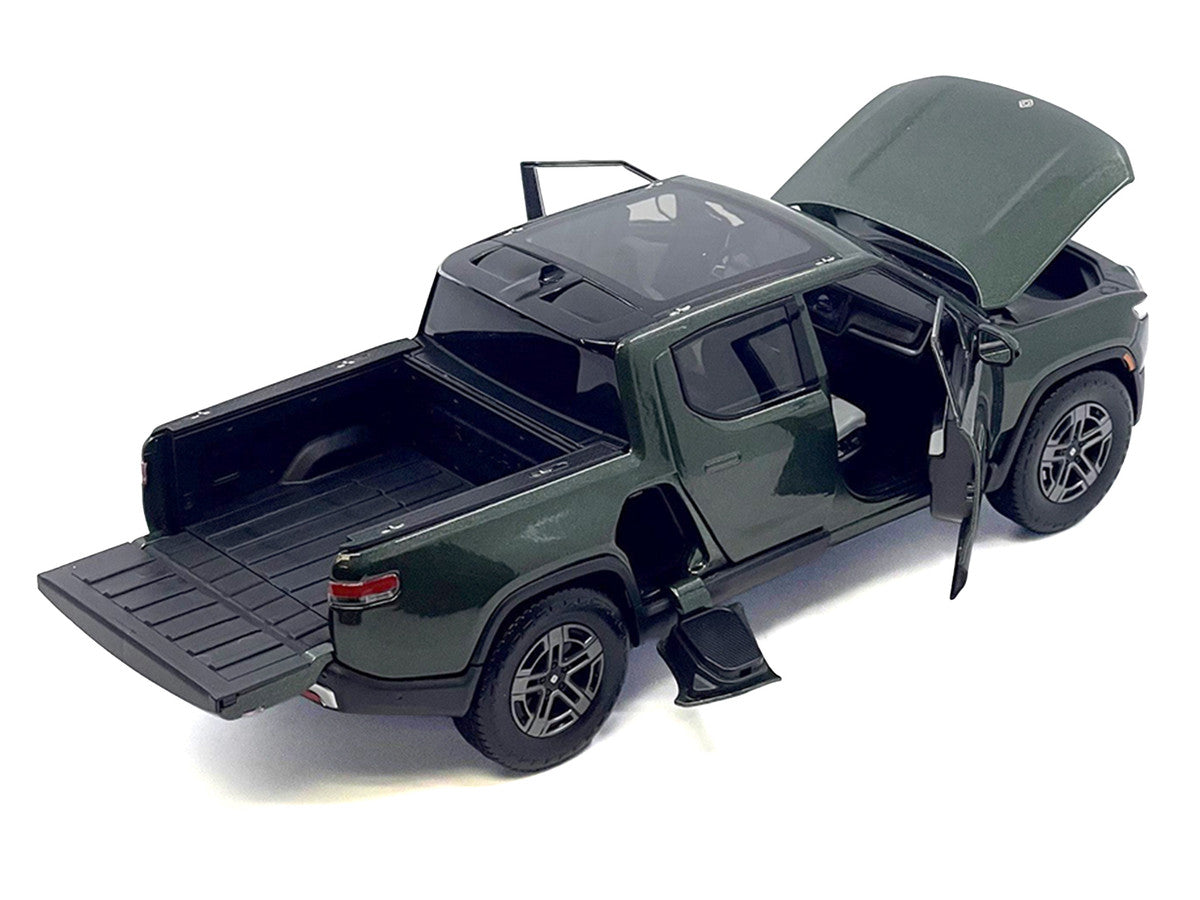 Rivian R1T Pickup Truck Dark Green Metallic with Sunroof "Special Edition" Series 1/18 Diecast Model Car by Maisto Maisto