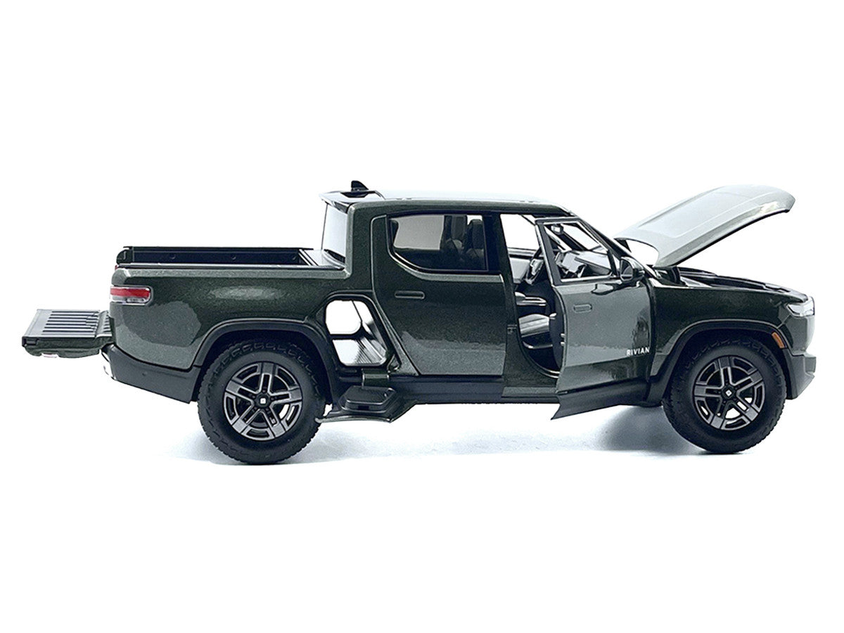 Rivian R1T Pickup Truck Dark Green Metallic with Sunroof "Special Edition" Series 1/18 Diecast Model Car by Maisto Maisto