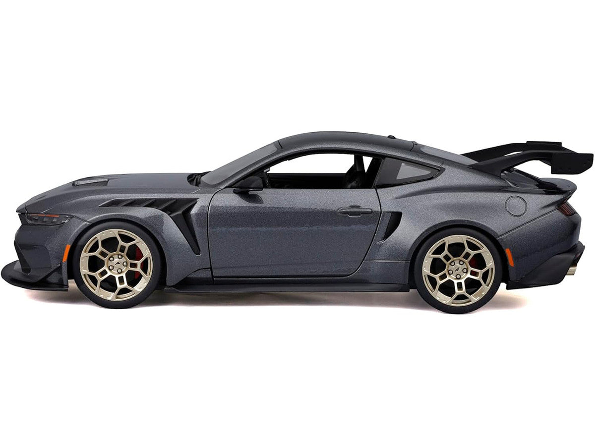 2025 Ford Mustang GTD Dark Gray Metallic with Black Top "Special Edition" Series 1/18 Diecast Model Car by Maisto Maisto