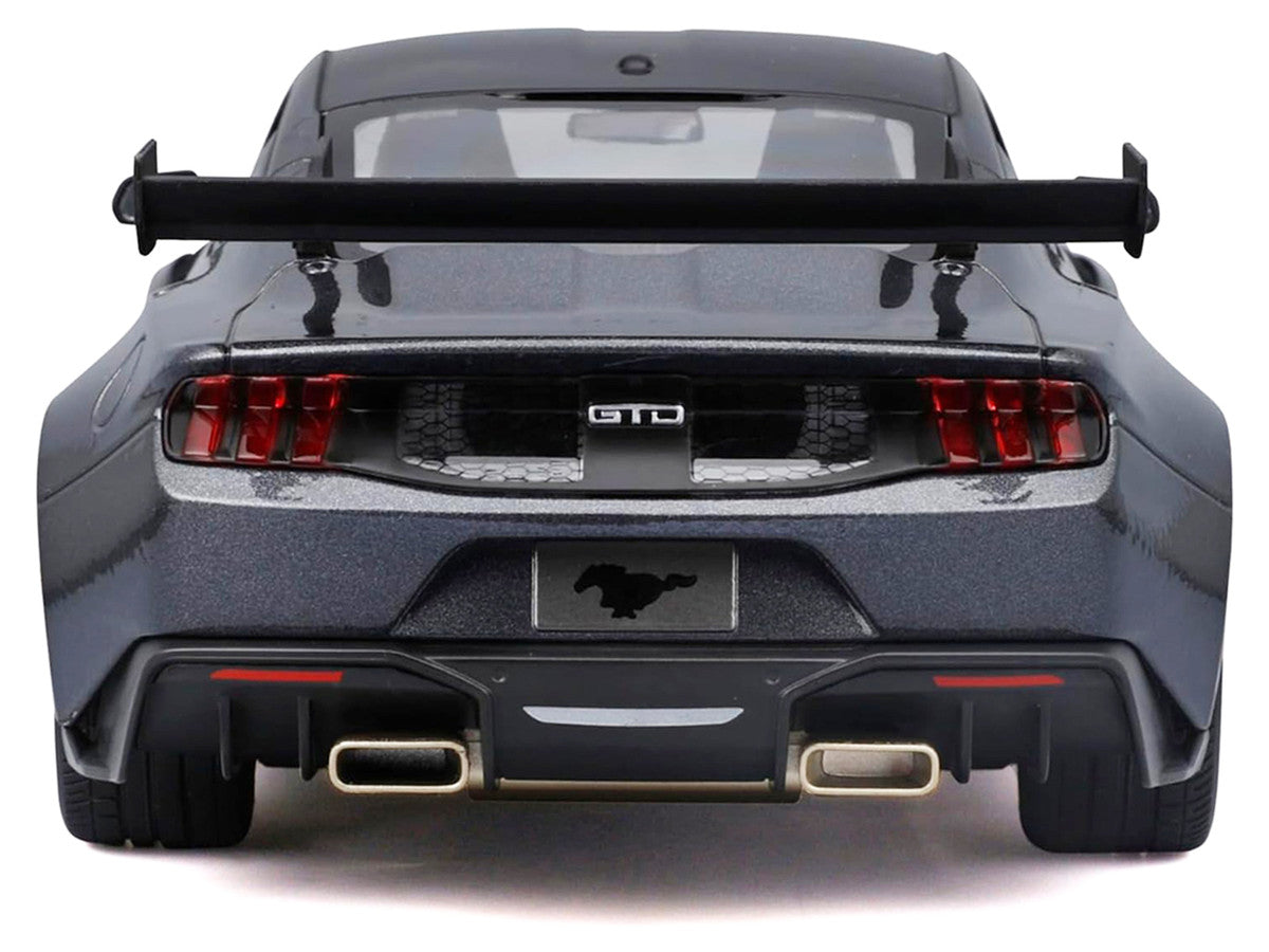 2025 Ford Mustang GTD Dark Gray Metallic with Black Top "Special Edition" Series 1/18 Diecast Model Car by Maisto Maisto