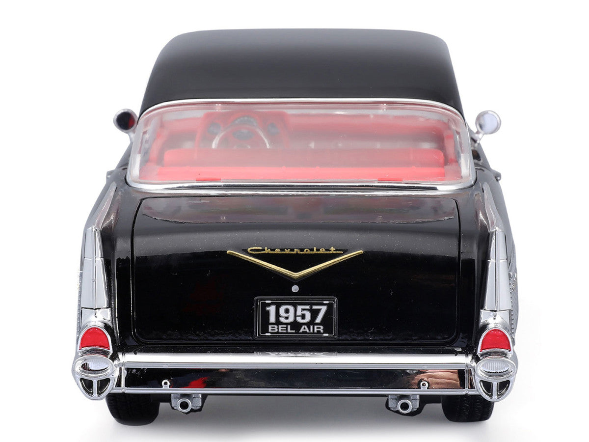 1957 Chevrolet Bel Air Coupe Black with Red Interior "Special Edition" Series 1/18 Diecast Model Car by Maisto Maisto