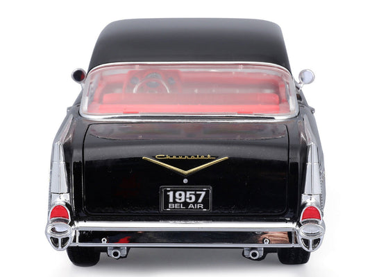 1957 Chevrolet Bel Air Coupe Black with Red Interior "Special Edition" Series 1/18 Diecast Model Car by Maisto Maisto