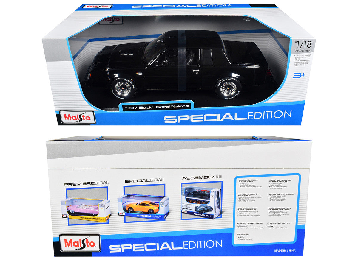 1987 Buick Grand National Black "Special Edition" Series 1/18 Diecast Model Car by Maisto-2