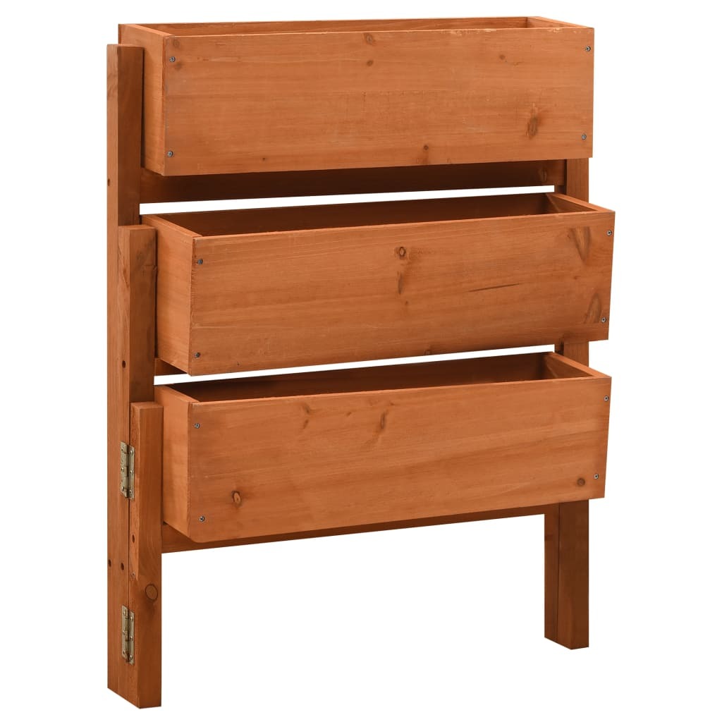 Garden Folding Planter Orange 23.6"x5.5"x29.5" Solid Firwood W2B