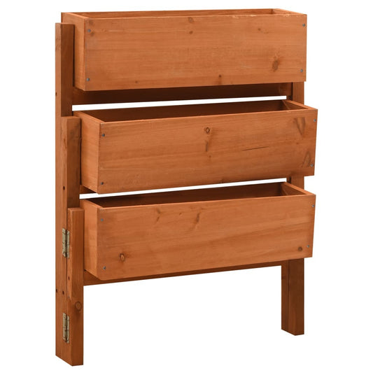 Garden Folding Planter Orange 23.6"x5.5"x29.5" Solid Firwood W2B