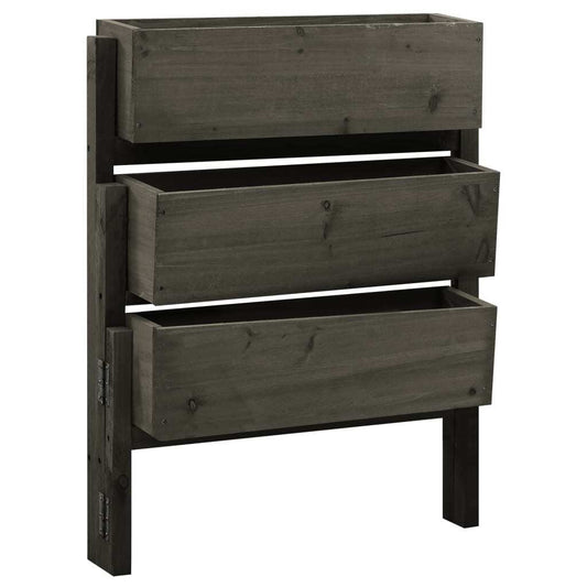 Garden Folding Planter Gray 23.6"x5.5"x29.5" Solid Firwood W2B