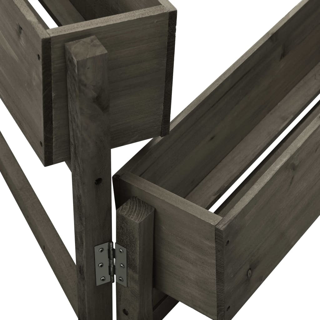Garden Folding Planter Gray 23.6"x5.5"x29.5" Solid Firwood W2B
