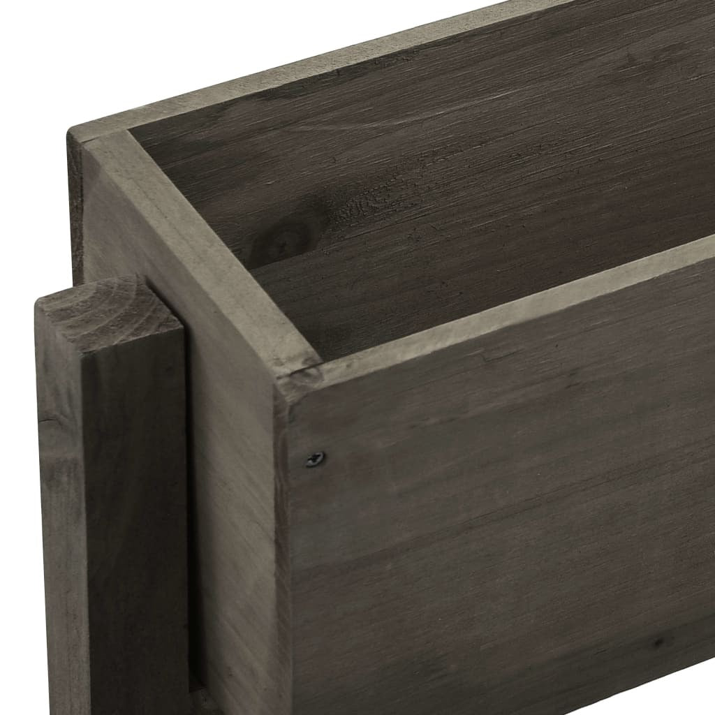 Garden Folding Planter Gray 23.6"x5.5"x29.5" Solid Firwood W2B