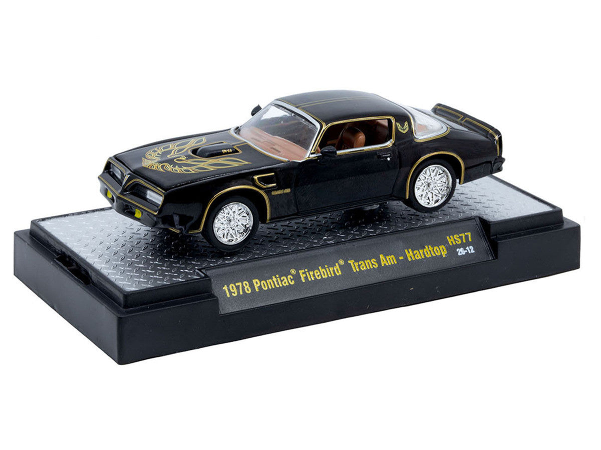 1978 Pontiac Firebird Trans Am Black with Hood Graphics Limited Edition to 12650 pieces Worldwide 1/64 Diecast Model Car by M2 Machines M2