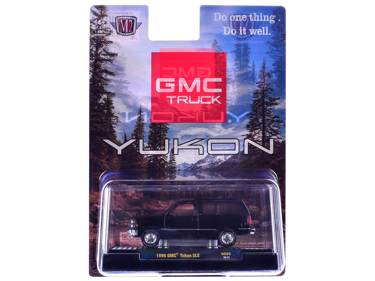 1996 GMC Yukon SLE Black Limited Edition to 17578 pieces Worldwide 1/64 Diecast Model Car by M2 Machines M2