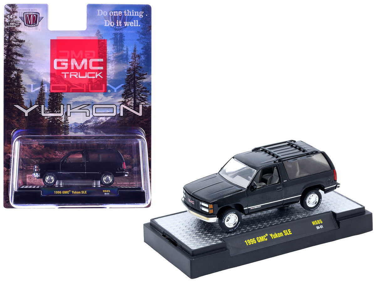 1996 GMC Yukon SLE Black Limited Edition to 17578 pieces Worldwide 1/64 Diecast Model Car by M2 Machines M2