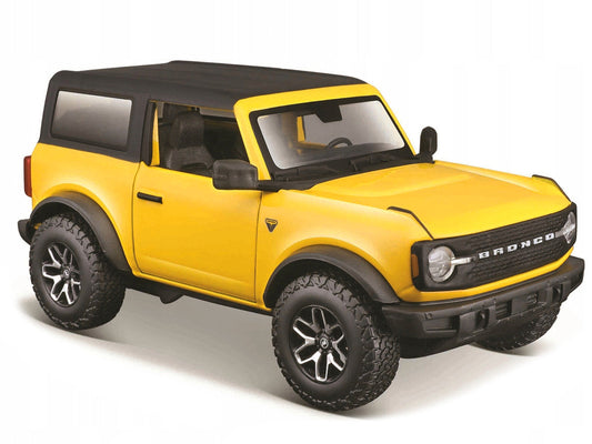 2021 Ford Bronco Badlands Yellow with Black Top "Special Edition" 1/24 Diecast Model Car by Maisto Maisto
