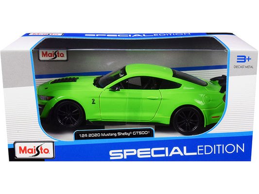 2020 Ford Mustang Shelby GT500 Bright Green 1/24 Diecast Model Car by Maisto Maisto