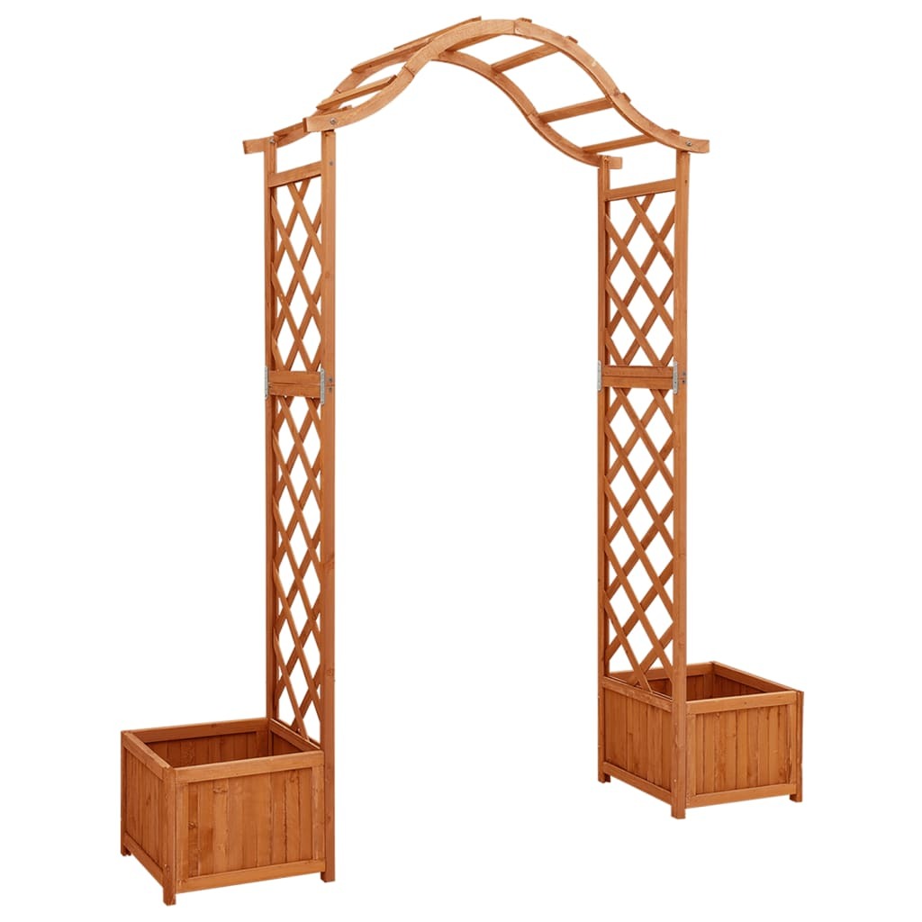 Garden Pergola with Planter Solid Firwood W2B