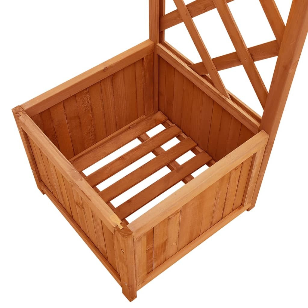 Garden Pergola with Planter Solid Firwood W2B