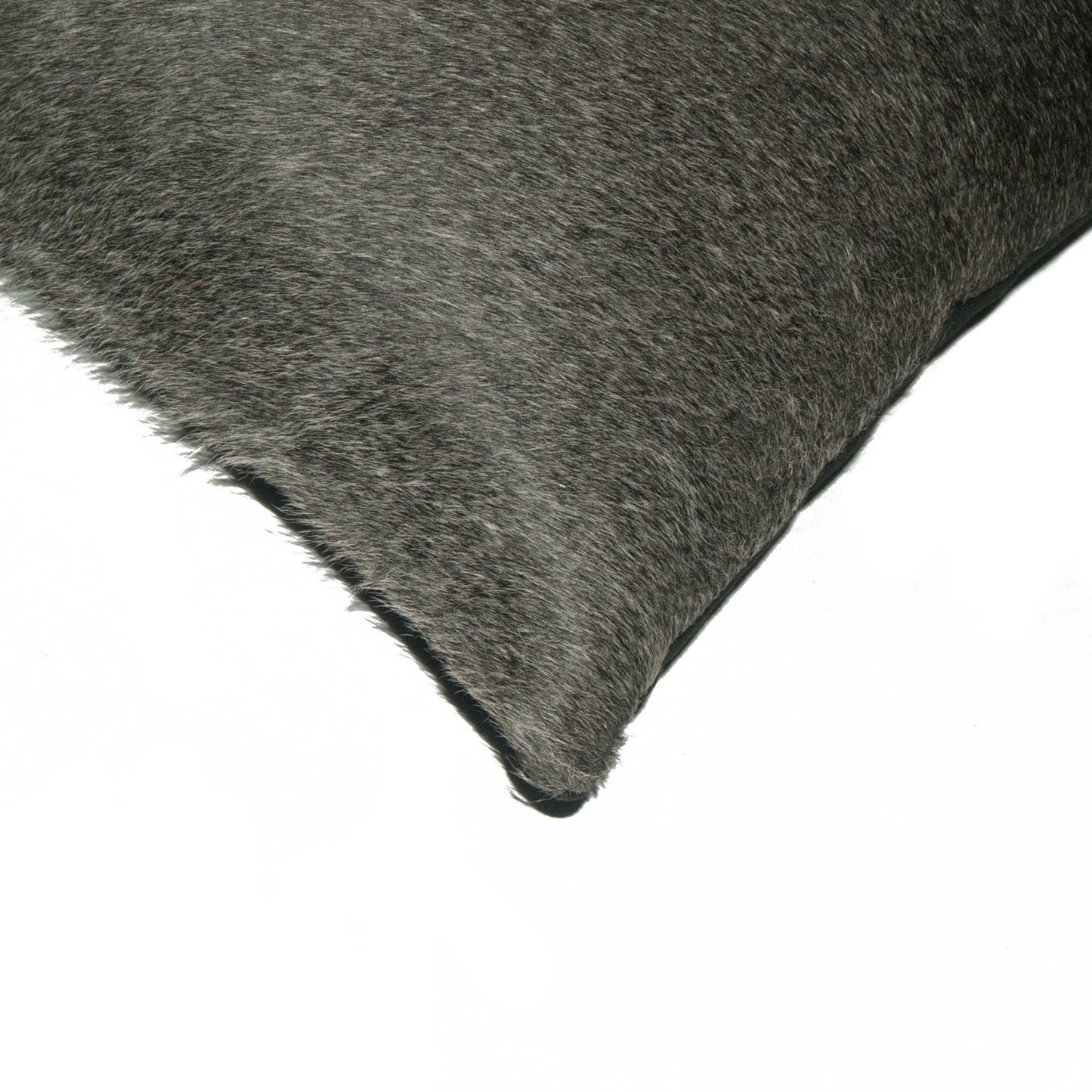 Set Of 2 Gray And White Natural Cowhide Pillows