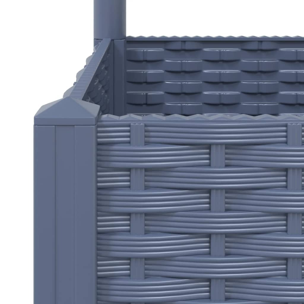 Garden Planter with Trellis Blue Gray 47.2"x15.7"x53.5" PP W2B