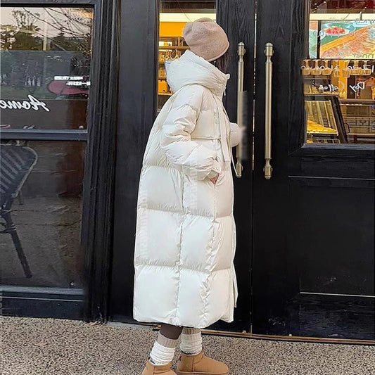 Padded Down Jacket Female Long Below The Knee Accent Plus
