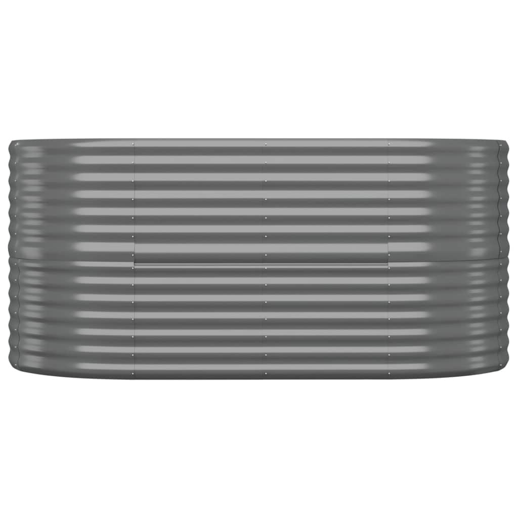 Garden Raised Bed Galvanized Steel 59.8"x31.5"x26.8" Gray W2B