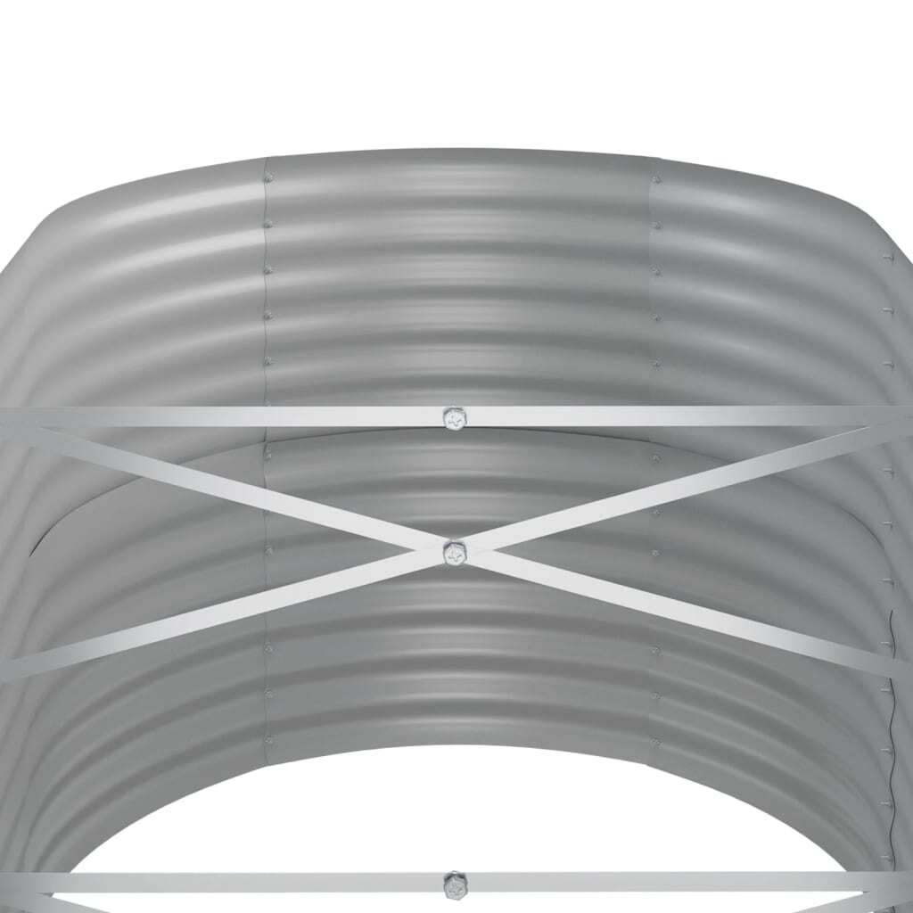 Garden Raised Bed Galvanized Steel 59.8"x31.5"x26.8" Gray W2B
