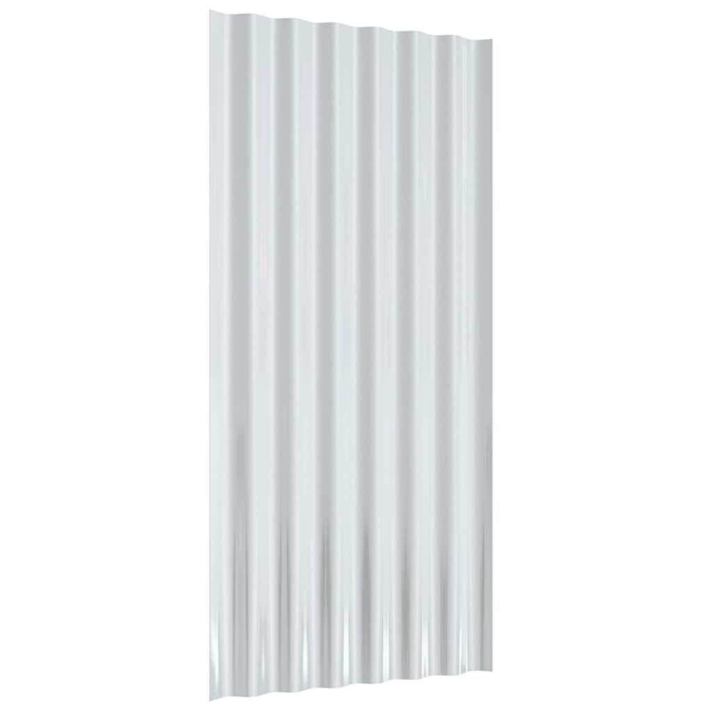 Roof Panels 12 pcs Galvanized Steel Green 31.5"x14.2" W2B