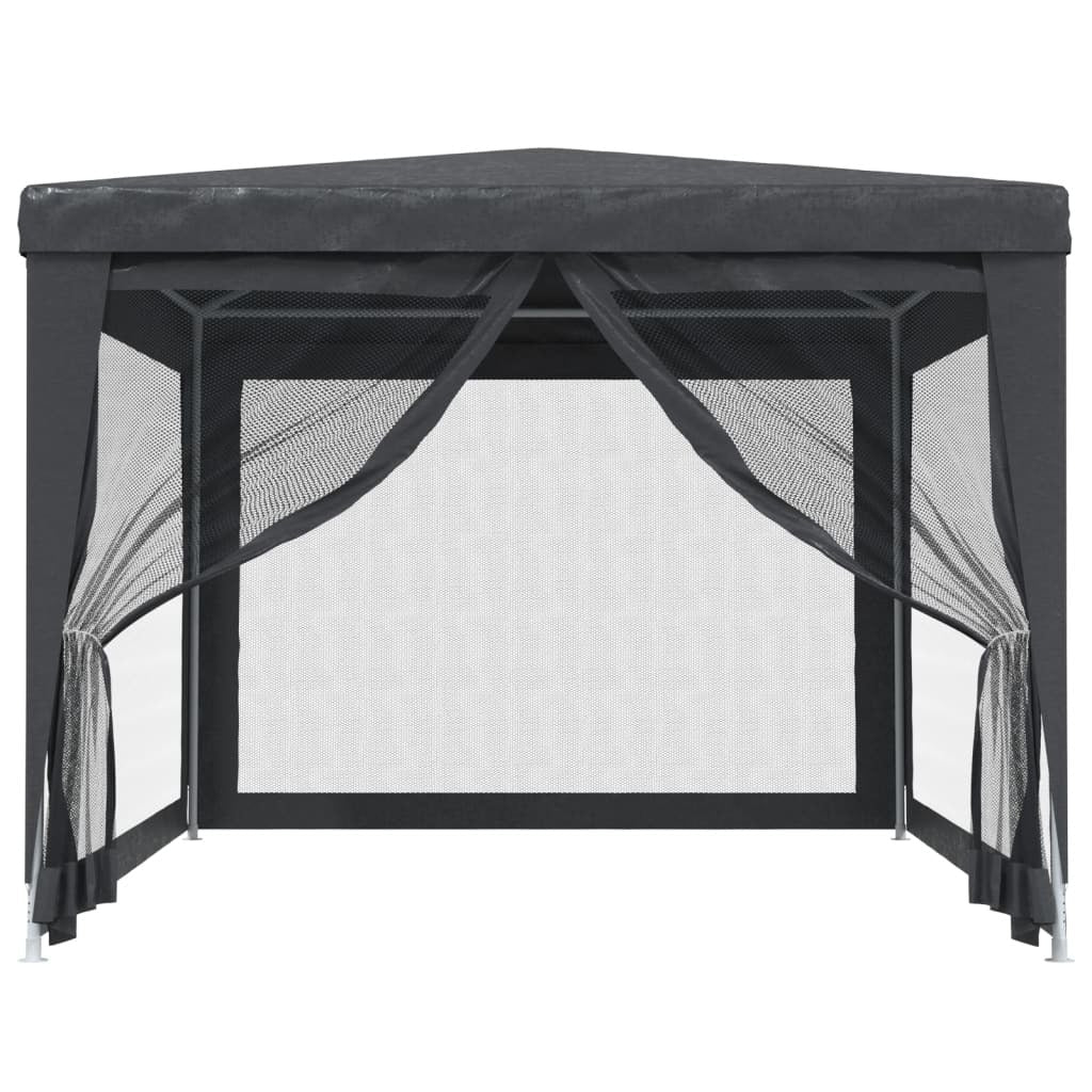Party Tent with 4 Mesh Sidewalls Anthracite 9.8'x13.1' HDPE W2B