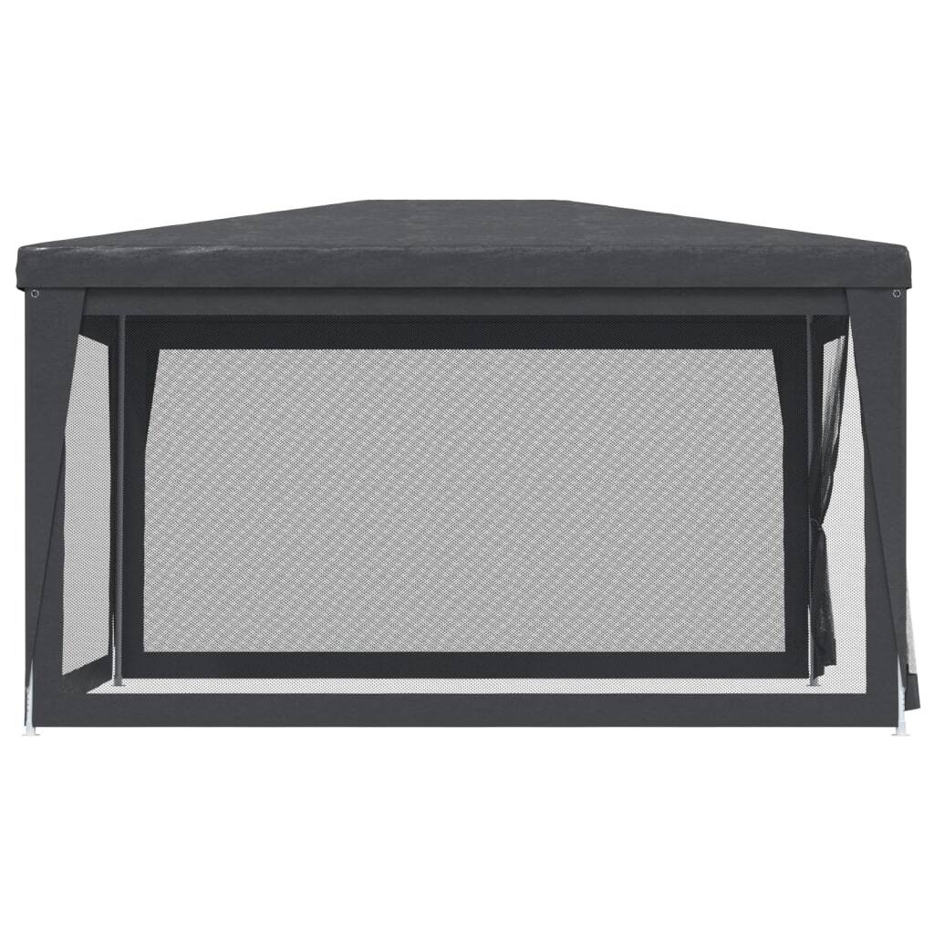 Party Tent with 4 Mesh Sidewalls Anthracite 9.8'x13.1' HDPE W2B
