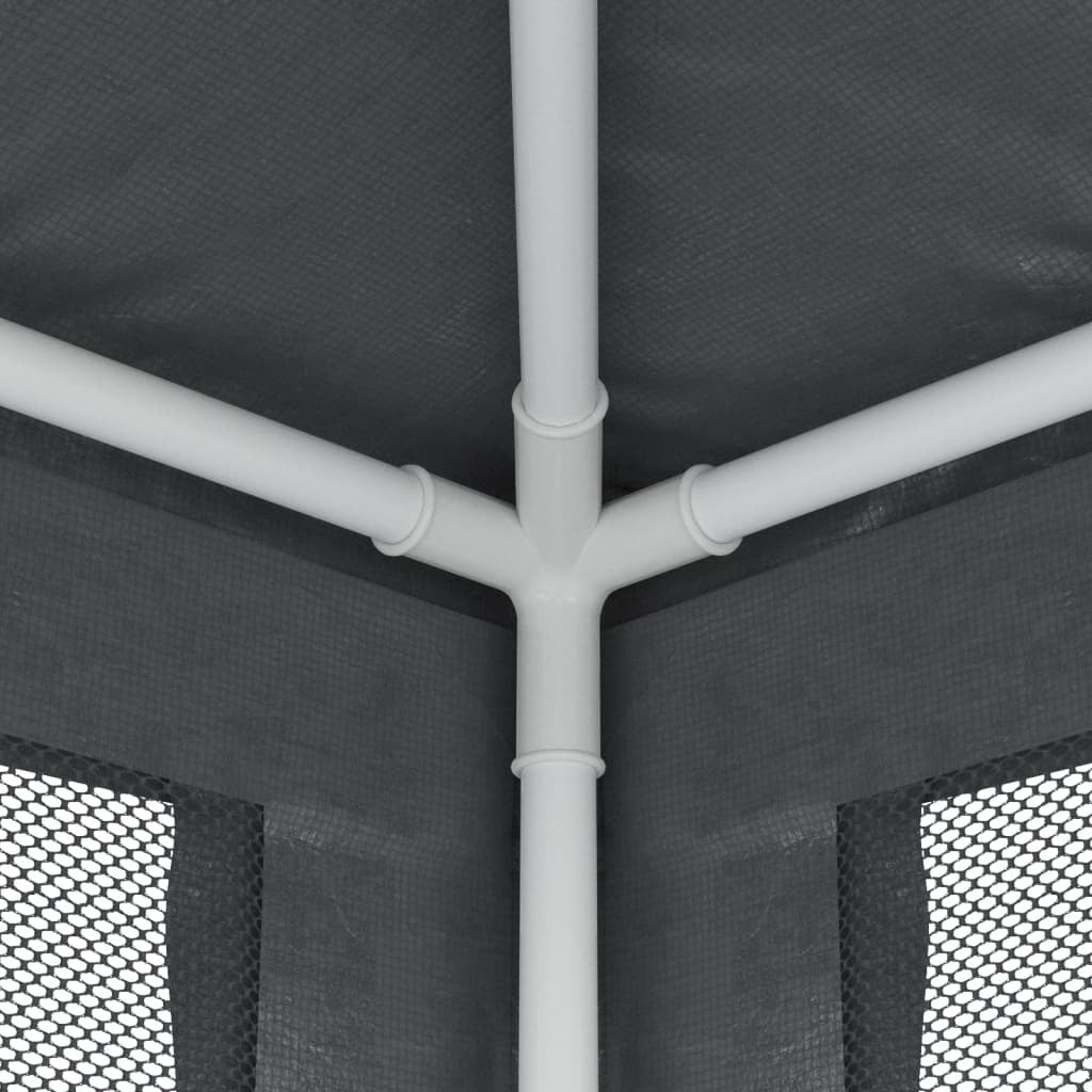 Party Tent with 4 Mesh Sidewalls Anthracite 9.8'x13.1' HDPE W2B