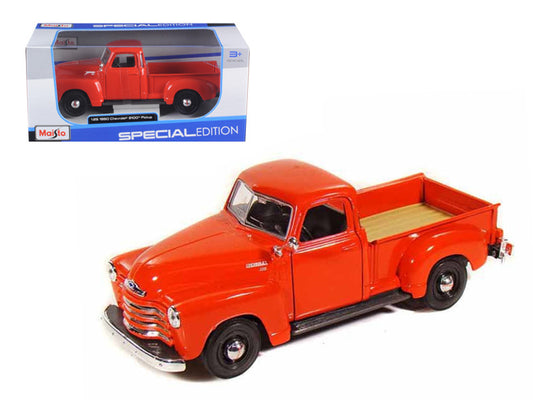 1950 Chevrolet 3100 Pickup Truck Omaha Orange 1/25 Diecast  Model Car by Maisto-0