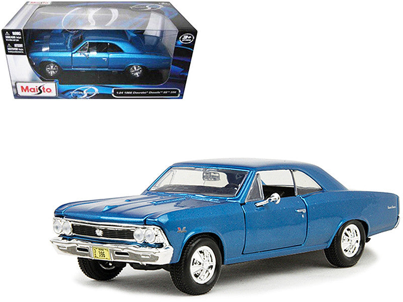 1966 Chevrolet Chevelle SS 396 Blue Metallic 1/24 Diecast Model Car by Maisto Maisto