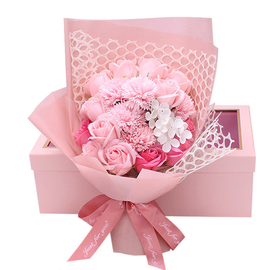 Valentine's Day Gift 19 Rose Soap Bouquet Gift Box CJD